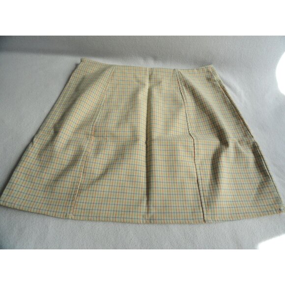 Urban Outfitters UO Cream Betty Double Notched Mini Skirt - Size L Large - Picture 6 of 6